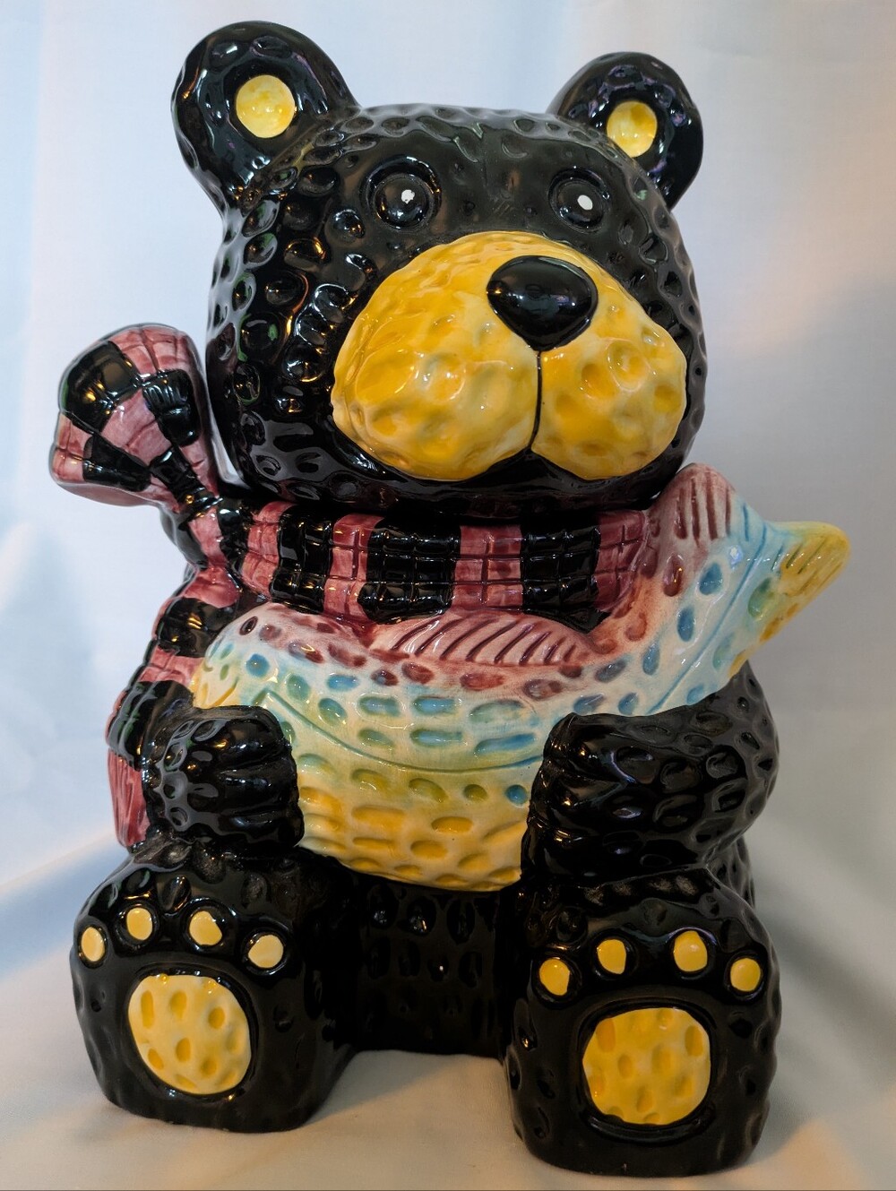 Fall Black Bear Cookie Jar